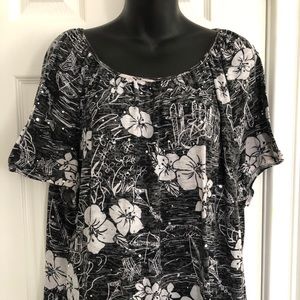 Cathy Daniels Short Sleeve Shirt : Size 1X. (W11)